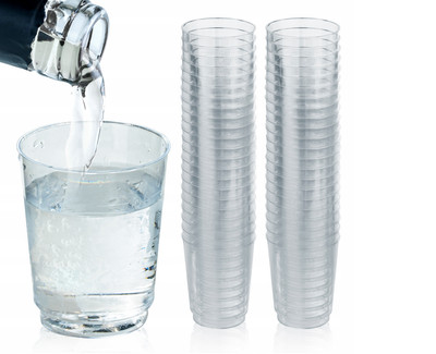 Plastic Glasses for Vodka 40 ml 50 pcs Cups Colorless Transparent