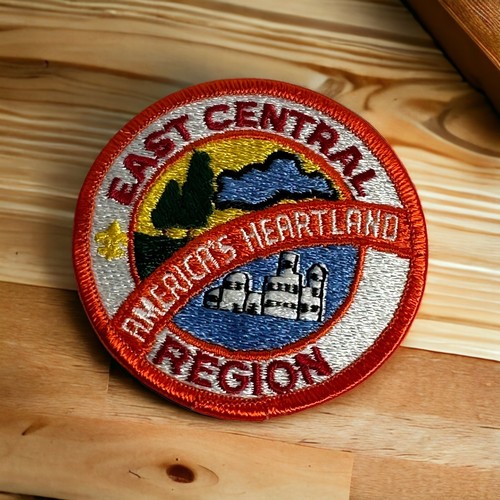 BSA America’s Heartland East Central Region Patch Orange Border VTG Boy Scouts - Picture 8 of 10