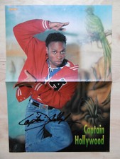 Captain Hollywood autograph signed 28x41 cm poster folded