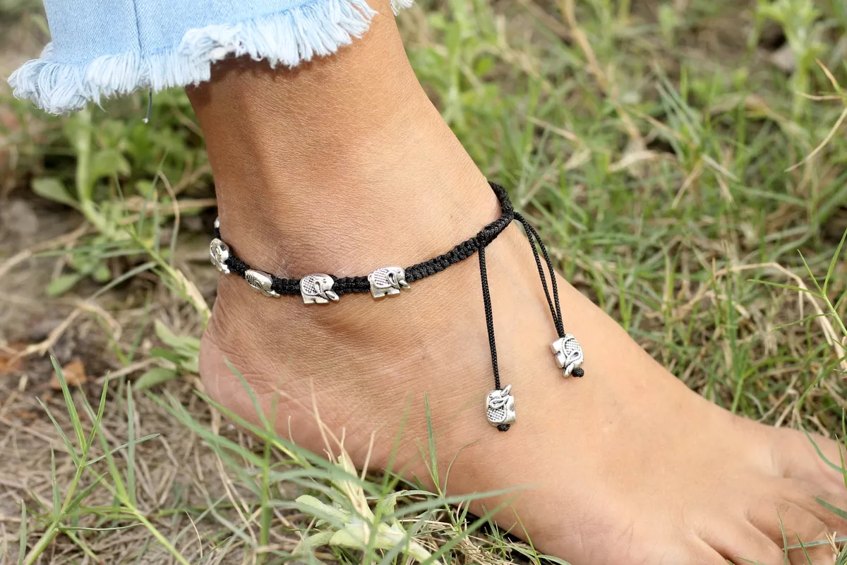 Womens Anklet Handmade Thread With Owl Adjustable Anklet Foot Set