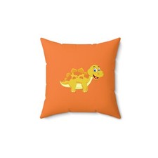 Faux Suede Square Pillow Dinosaur for Kids