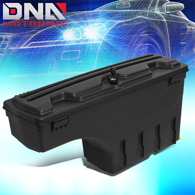 DNA Motoring Passenger Side Swing Case Storage Box For 2007-2020 Toyota Tundra – Black, Wheel Well Mount