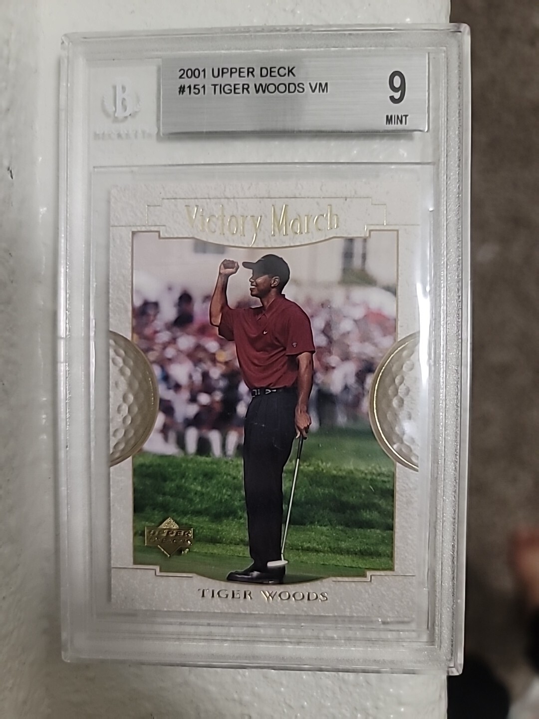 2001 Upper Deck Tiger Woods Victory March  #151 BGS Graded 9 Mint Rookie