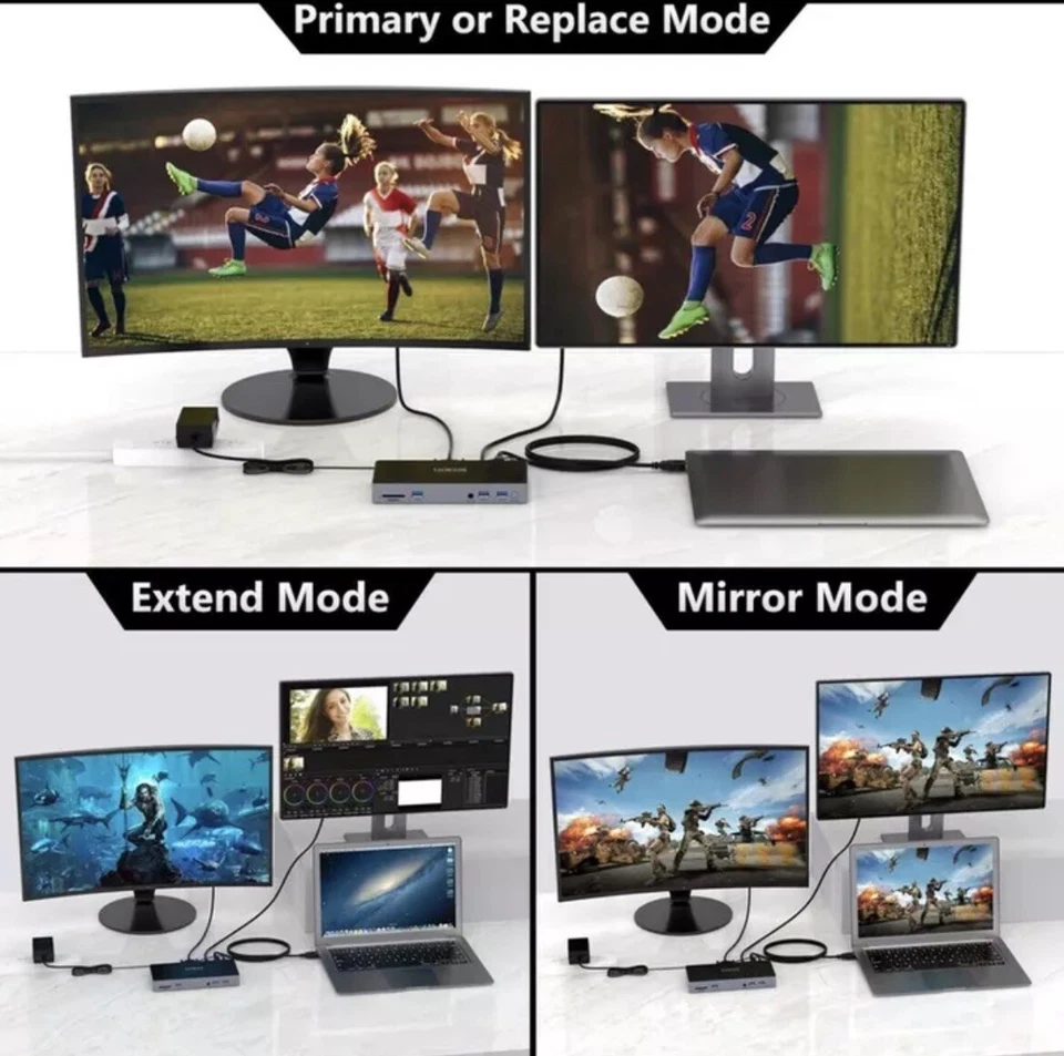 Universal USB Laptop Docking Station with DisplayLink - Image 3 of 4
