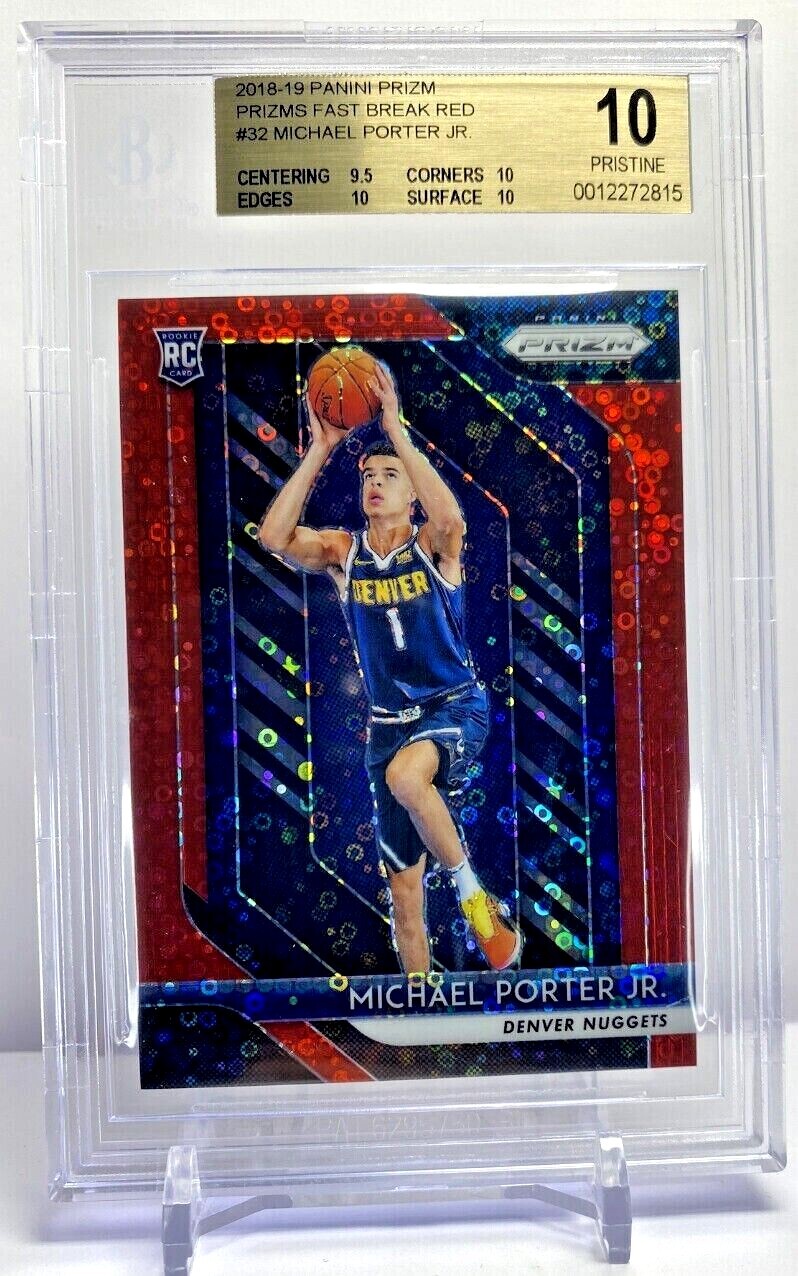 2018 Panini Prizm Disco Rookie Red #'d /125 Michael Porter Jr. BGS 10 Pristine