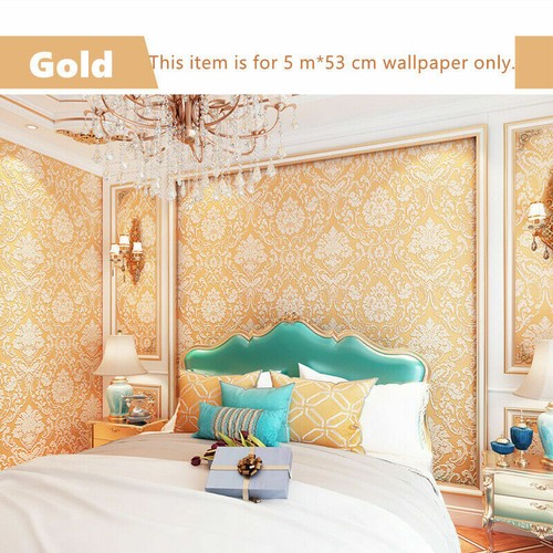 5M Floral Wallpaper Sticker Self-Adhesive Non-woven Wall Paper Home Decor Modern - Picture 6 of 24