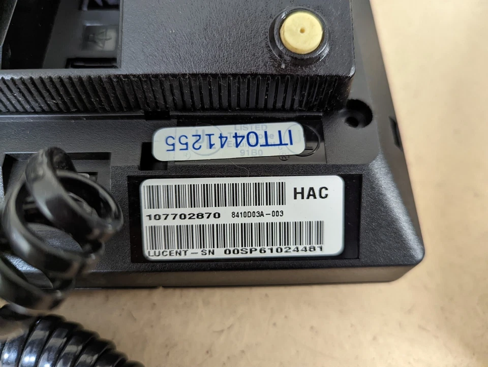 (Lote de 4) Teléfonos empresariales con pantalla digital de 2 líneas LUCENT/AT&T Definity 8410D Foto 3 de 4