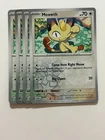 Pokemon Card 151 Reverse Holographic 4x Playset Meowth 052/165 Near Mint