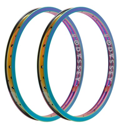 Sehr seltene Odyssey BMX 20'' Hazard Lite Felgen - Oil Slick - 40th Anniversary (PAAR)