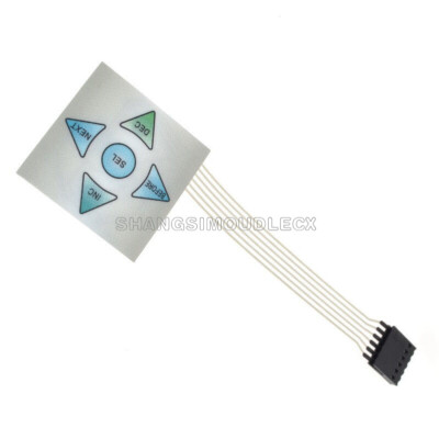 Matrix Array 5Key Membrane Switch Keypad Keyboard 1*5 Keys 40*40mm NEW-