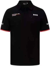 AUTHENTIC PORSCHE MOTORSPORT MEN'S TEAM Black POLO  NEW *DDP NO US CUSTOMS FEE