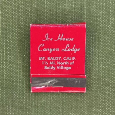 Ice House Canyon Lodge Restaurant Mount Baldy California Vintage Matchbook