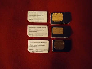 Lot of Six Nextel Black 128K Standard/Full Size Sim Cards Motorola Sprint *READ!