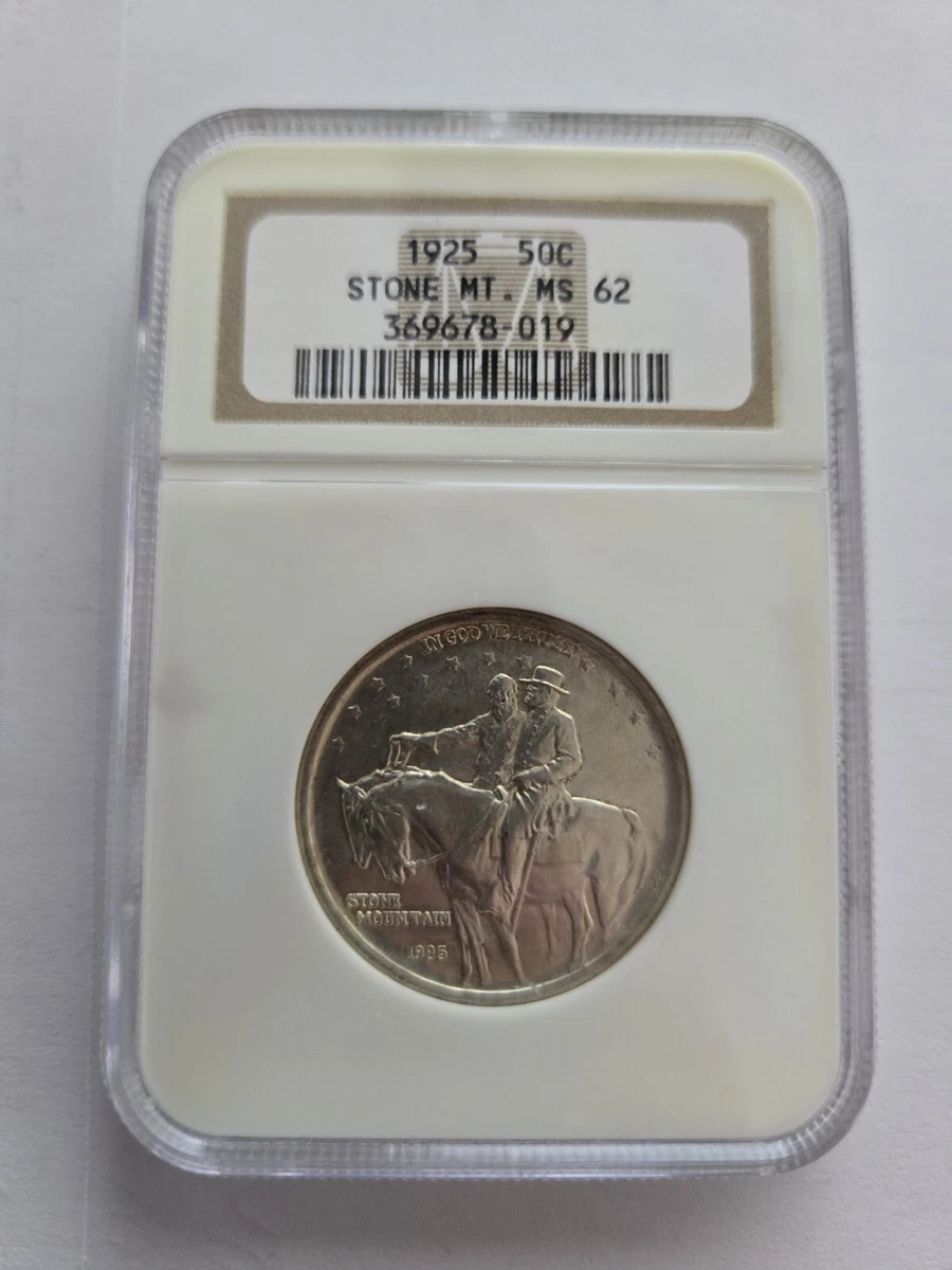 50C Denomination Grade MS 62 1925 Year US Silver Commemorative