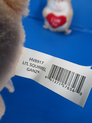 Ganz Li'l Squirrel 5" HV8917 & Li'l Hamster 4" HV9137 V-Day Stuffed Plush Lot - Picture 5 of 12