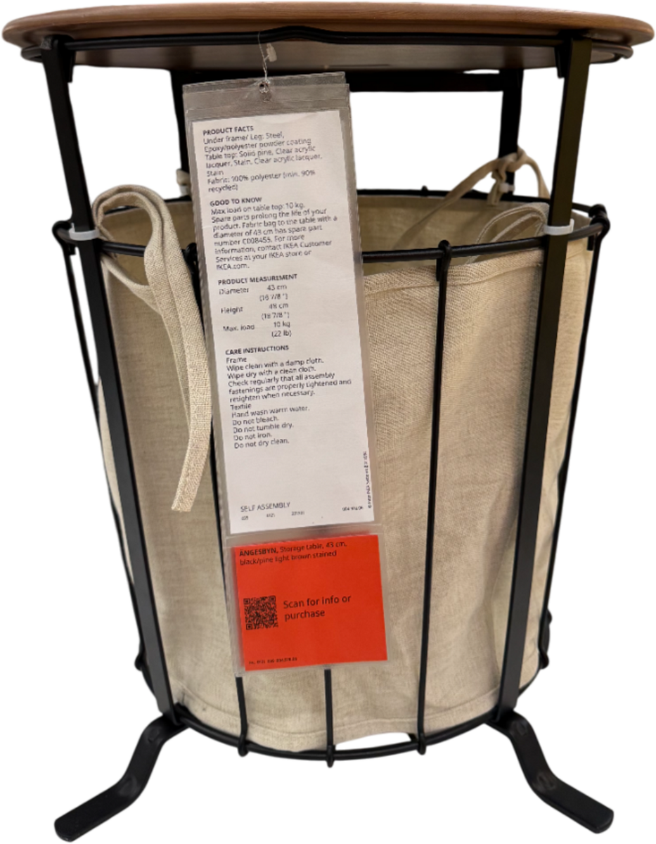 Brand New IKEA ANGESBYN Pine Light Brown Stained Storage Side