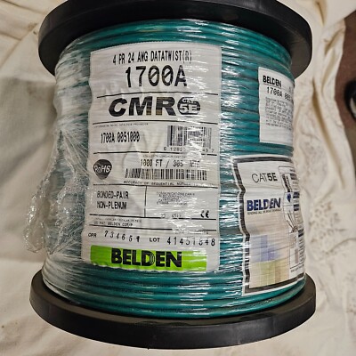 BELDEN 1700A Green 1000Ft NEW