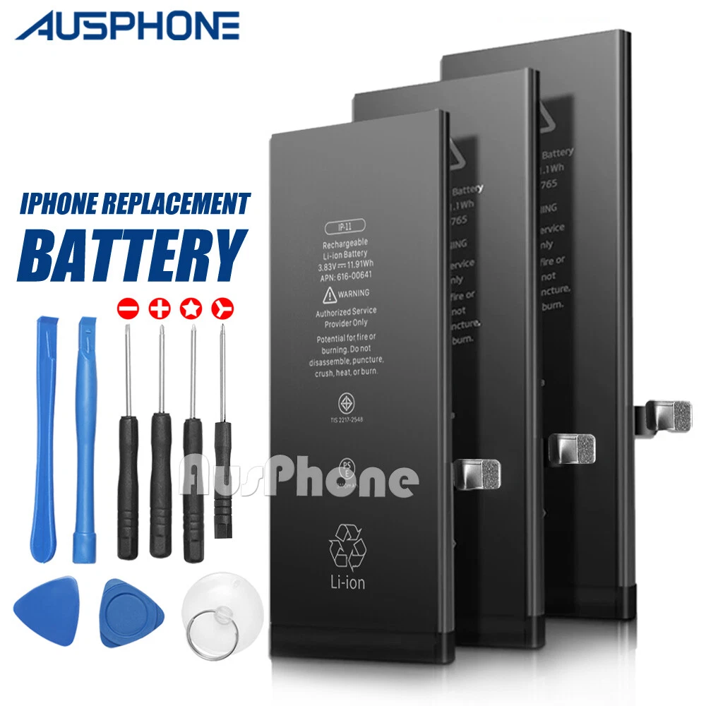 High Capacity Battery Replacement for iPhone16/15/14/13/12/11 Pro XS Max 6S 7/8+