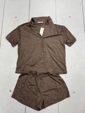 Shein Leisure Brown 2 Piece Outfit Set Womens Size Small