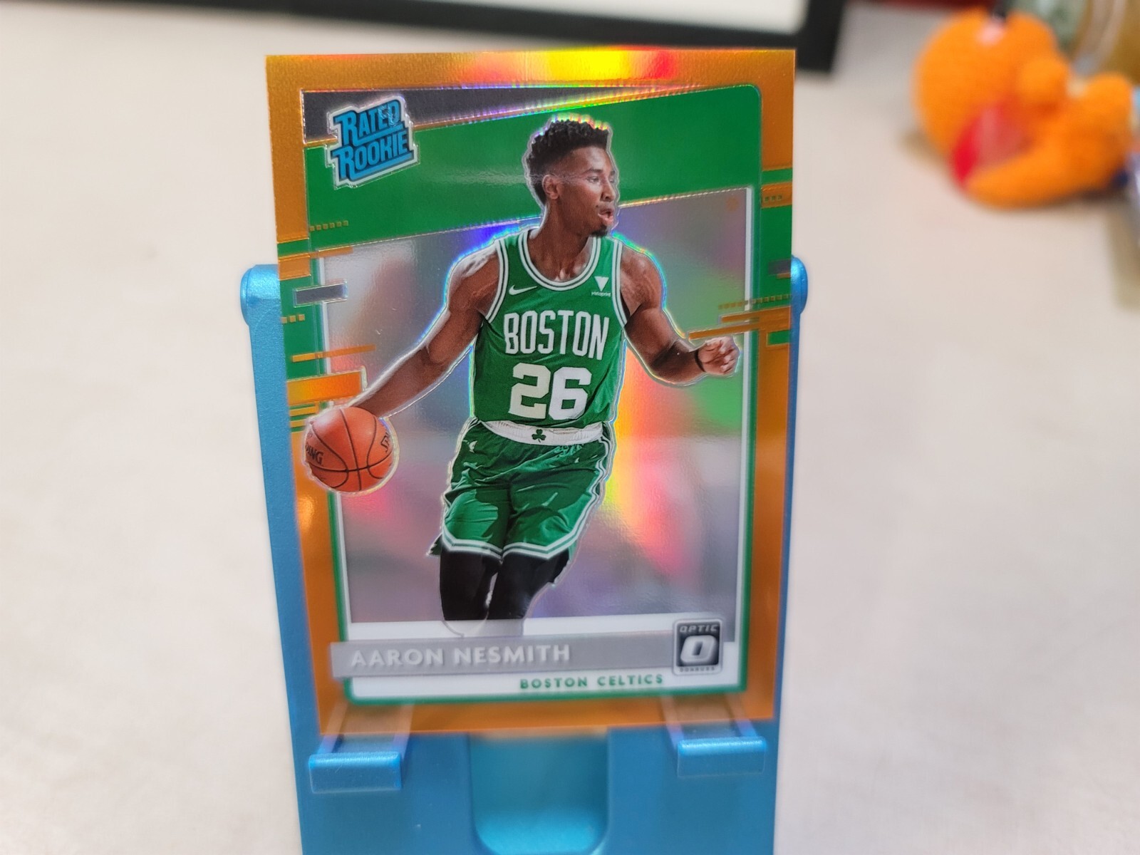 2020 Donruss Optic Rated Orange Prizm /199 Aaron Nesmith #164 Rookie RC T9049