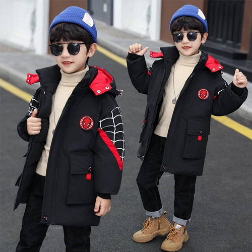 Kids Boys Spiderman Hooded Puffer Jacket Winter Toddler Coat Parka Outerwear UK% - Picture 5 of 21