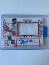 2022-23 Leaf Trinity Ziaire Williams Red Rookie Patch Auto RPA #D /50