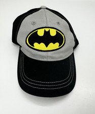 DC Comics Batman Childrens Baseball Hat Batman Logo Black Gray Adjustable Cap