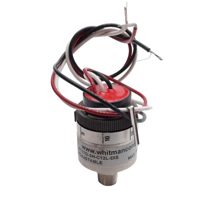 Whitman Controls P117G-3H-C12L-DIS Pressure Switch, 1.6-30PSI, 1/8in NPT, 125VAC