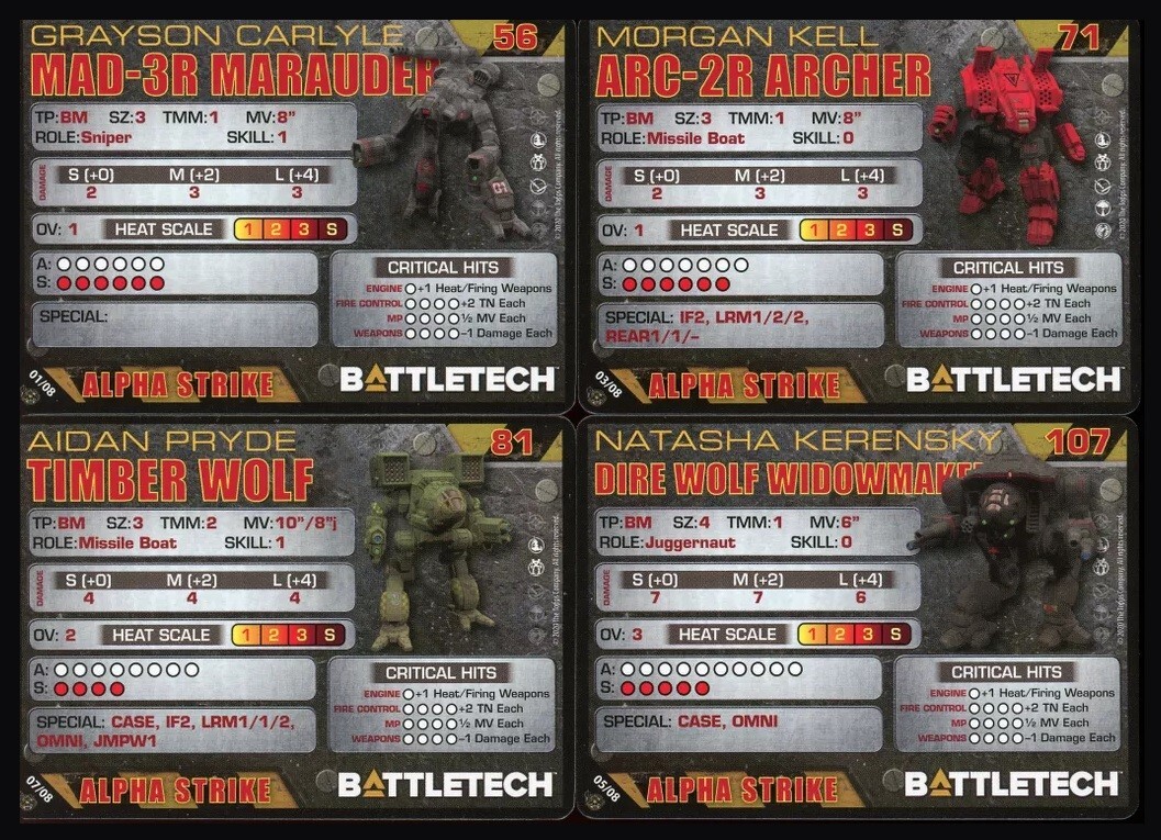 Battletech Legendary Mechwarriors Miniatures Pack Catalyst 2020 RARE | eBay