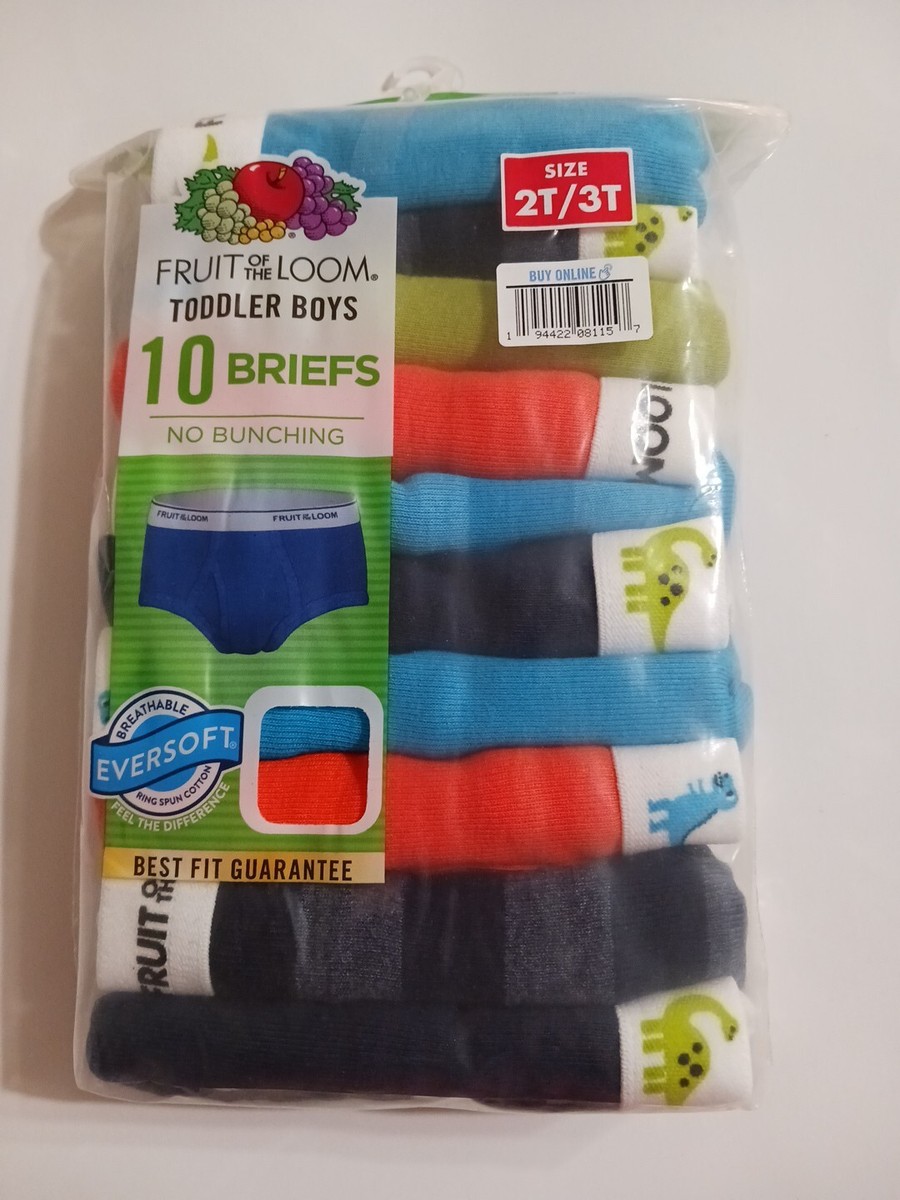 Lot De 12 Culottes Fille Fruit Of The Loom 2T/3T - Coton, Multicolore, Style Hipster, Neuf Avec étiquettes