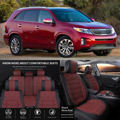 For Kia Sorento Sportage SUV Car Seat Cushion Covers Leather