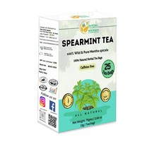 Spearmint Tea Bags - 25 Count Refreshing Herbal Tea for Relaxation
