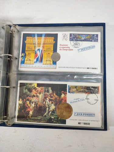 Lot 30 Monnaies Médailles sous Enveloppes Premier Jour / 20th France - Photo 12/17