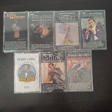 Lot Of 7 Jazz Cassette Tapes -New Sealed -Goodman Duke Como Bechet Hampton Getz