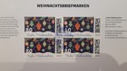 Weihnachtskarte Deutsche Post DHL 2022 mit 4 Weihnachtsmarken Ersttagsstempel