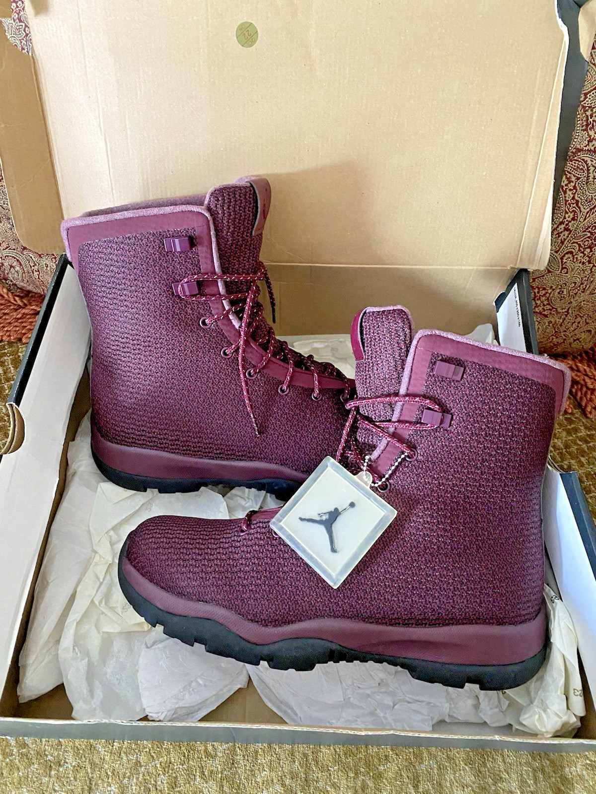 Nike Jordan Future Waterproof Men’s Fashion Sneakers US Sz 10.5 M Night/ Maroon