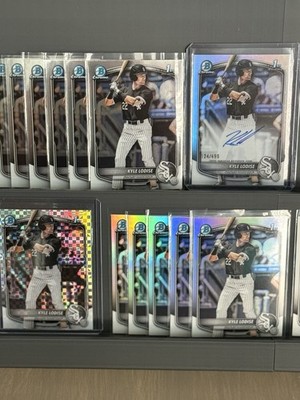 Kyle Lodise Lot (25) 2025 Bowman Draft   Refractor Auto, X-Factor & Refractors