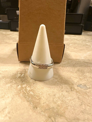 NEW Bomb Party OG 2026 Brownish/Gold CZ on Rhodium Ring, Size 11