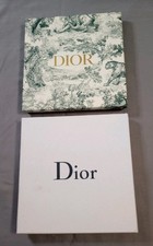 Dior Empty Boxes 10 x 10 x 1.25 In White Textured Tissue Green Toile De Jouy