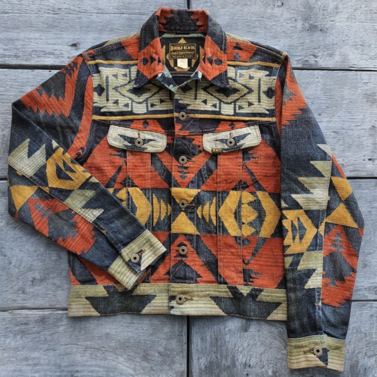 RRL Limited Edition Native Denim Jacket Aging Process Men