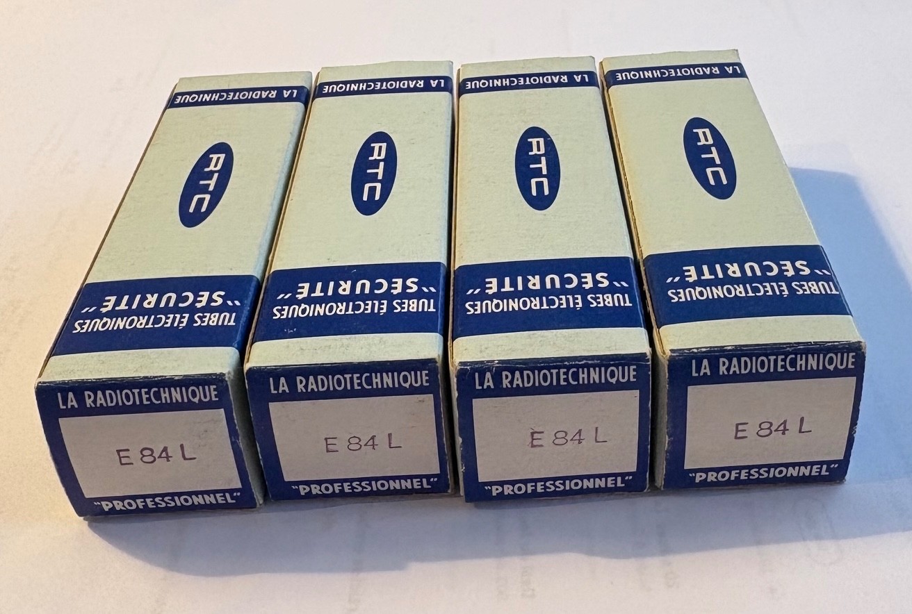 Quad RTC E84L RTC NOS lot de 4 tubes audio de rechange pour ampli guitare et hifi