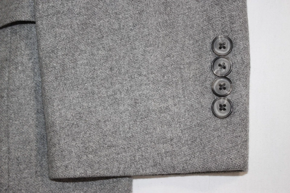 Vintage Hart Schaffner Marx Blazer Men's 42 R Gold Trumpeter 100% Cashmere Gray - Image 3 of 4