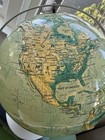 Vintage Nystrom World Globe Sculptural Raised Design 49” Tilt-Axis Metal Stand — photo 8