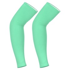 Sun Protection Arm Sleeves for Men Women, M 1Pair Spandex Mint Green