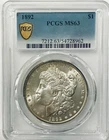 1892 Morgan Dollar PCGS MS63