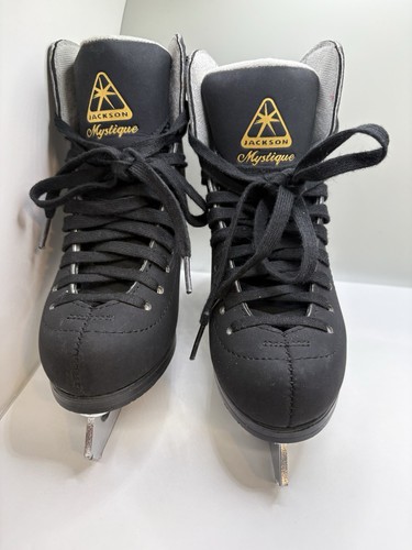Jackson Mystique Ice Skates Mark II Blades 8 Black Youth  1595 Size 12 M