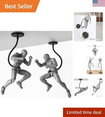 Bendable Metal Action Figure Stand with Scratch-Free Magnetic Base   Easy Setup