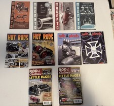 10  SMALL HOT ROD MAGS -MAGNETO-HOT RODS ILLUSTRATED-ROLLS AND PLEATS-ROD&CUSTOM