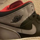 Jordan Air Jordan 1 Mid Unisex Kids 7Y Black Gray Red Sneakers DQ8423-006 — photo 3