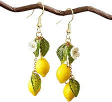 Zitronen Ohrringe Fruchtform Damen Modeschmuck Sommer Accessoire Geschenk
